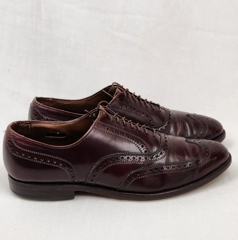 Allen Edmonds McAllister Cognac Leather Oxford Dress Shoes